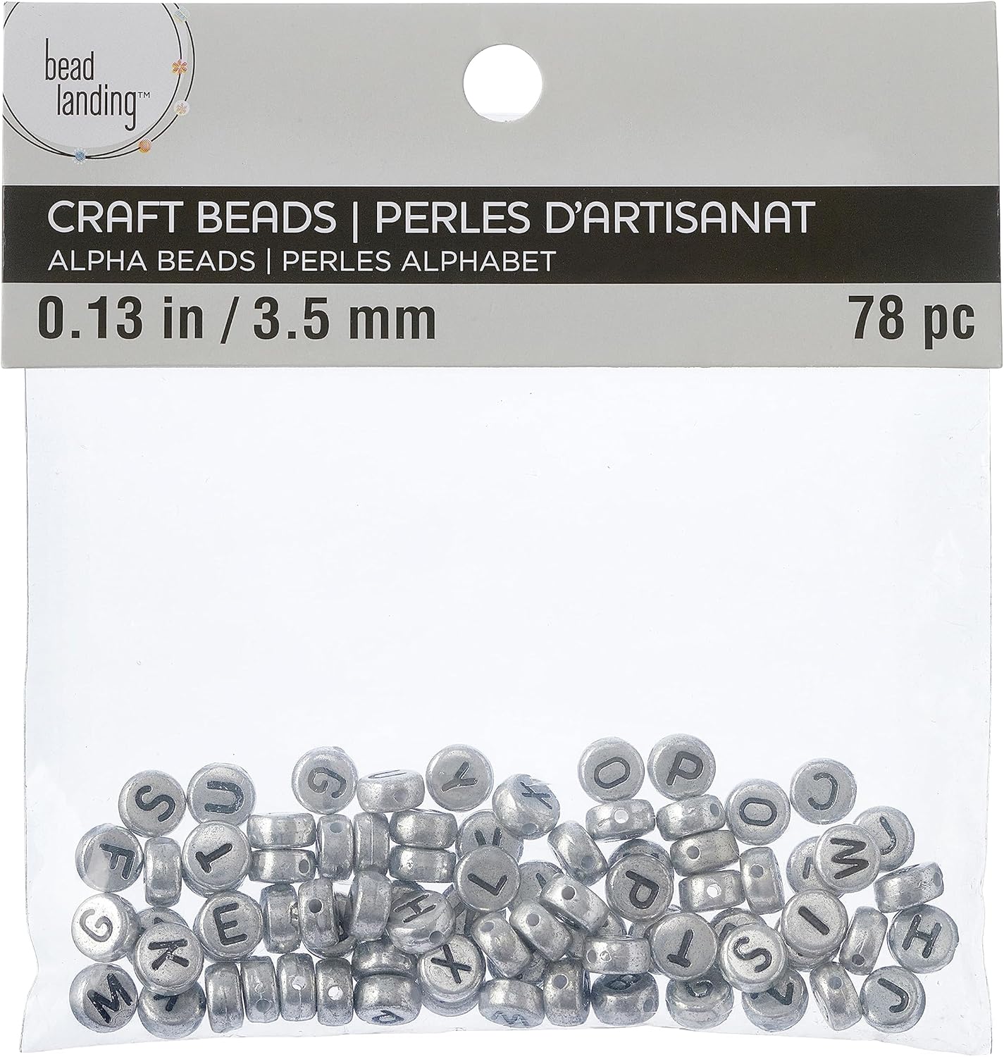 Bead Landing Silver Round Alpha Beads, 3.8mm, 12 Packs: 78 ct. (936 Total)