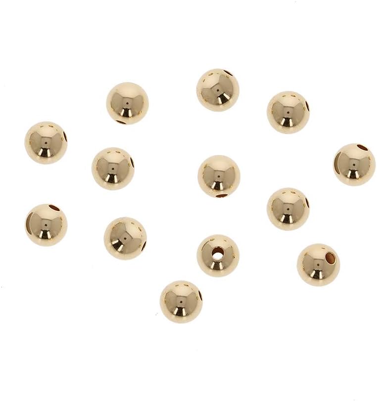 6mm Gold Filled Round Beads, 100 PCS, Seamless Gold Beads