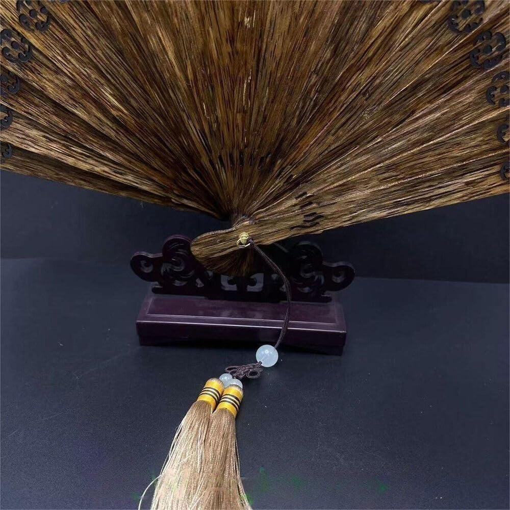 Agarwood Handmade China Hainan Agarwood Fan Hainan Agarwood Fold Fan Furnishing Articles