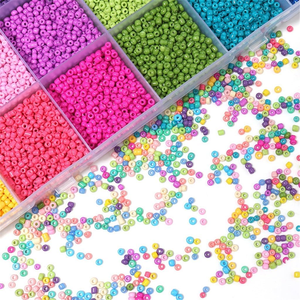 24 Grid Macaron Color 4mm Boxed Glass Beads DIY Bracelet Necklace Set