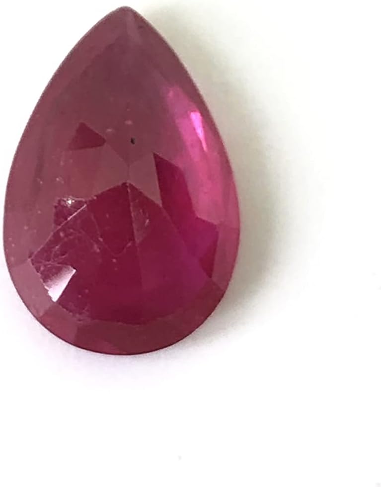 5.46 Ct Ruby Pear Shape Size 14x10 mm Cut Faceted Attractive High Quality Fine Loose Gemstone Best For Making Pendant/Necklace Jewelry - Clean Surface Ruby