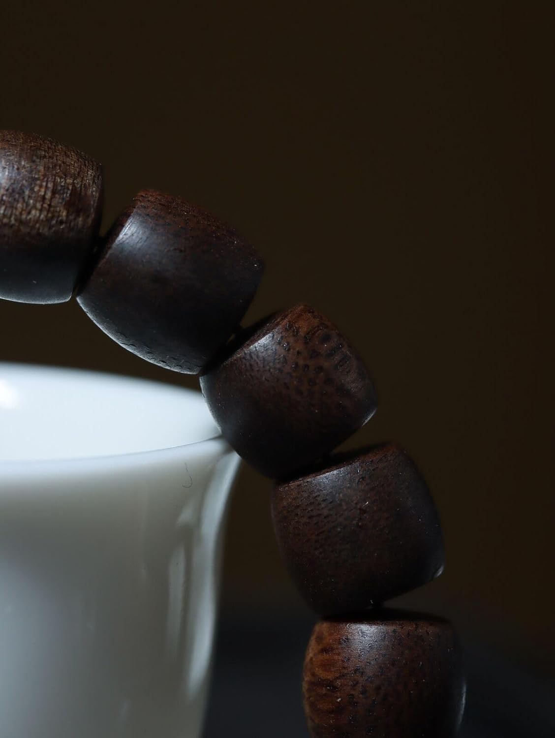 Agarwood 10mm×17pcs Fusen Red Earth Agarwood Drum Beads Nine Points Sinking Buddha Beads