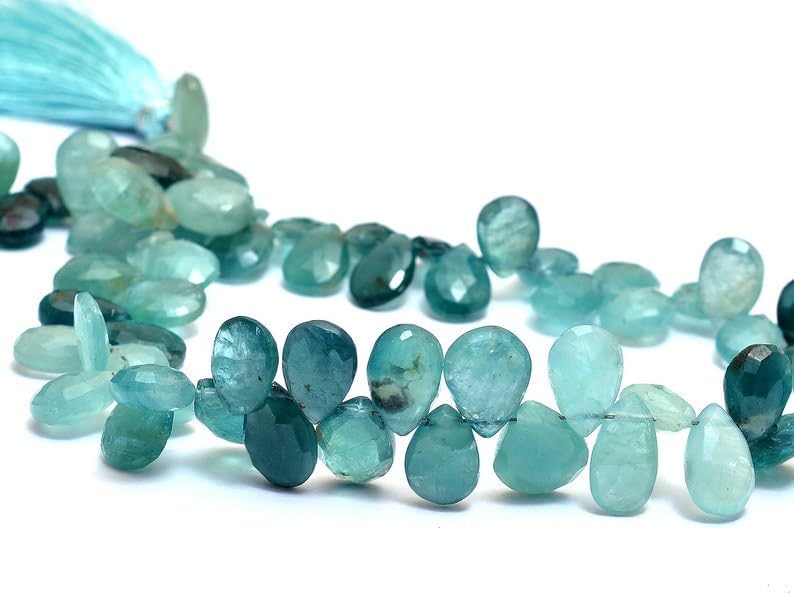 8 inch Strand of Natural grandidierite 7x10mm pear Faceted briolette Beads for DIY Jewelry Making. |BRIO_03552