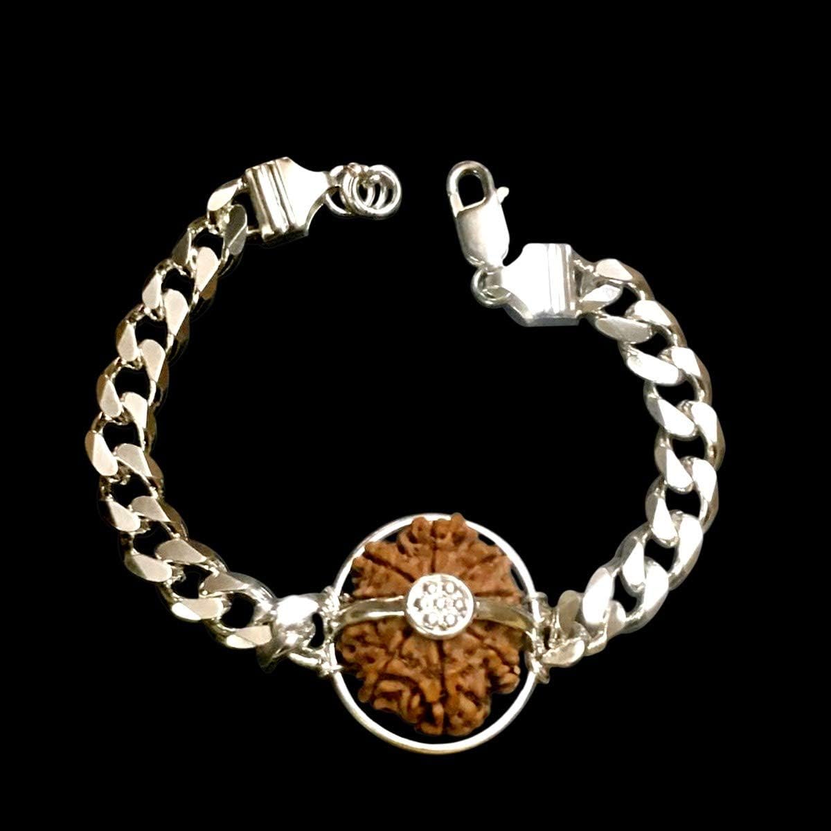 15 Mukhi Nepal Rudraksha /Fifteen Face/ Lord Pashupati In Pure Silver Bracelet IGL Certified 100% Original Geniune Bead All Size (Collector 30mm-31mm)