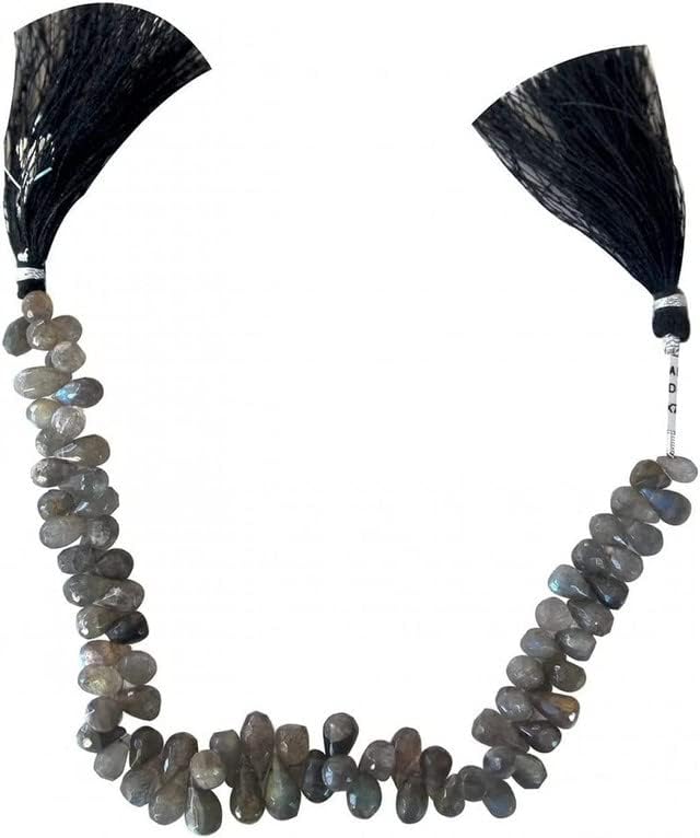 Labradorite Jewelry Gemstone Necklace Beads - Teardrop Handmade Natural Labradorite is Perfect for DIY Jewelry Making Earrings CHIK-STNRD-24351