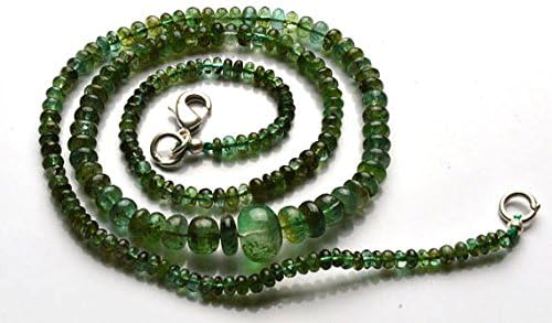 1 Strand Natural 17 Inches Stands AAAA Gems Quality 100% Natural Emerald Transparent Smooth Roundels Beads Necklace 3 to 9 MM