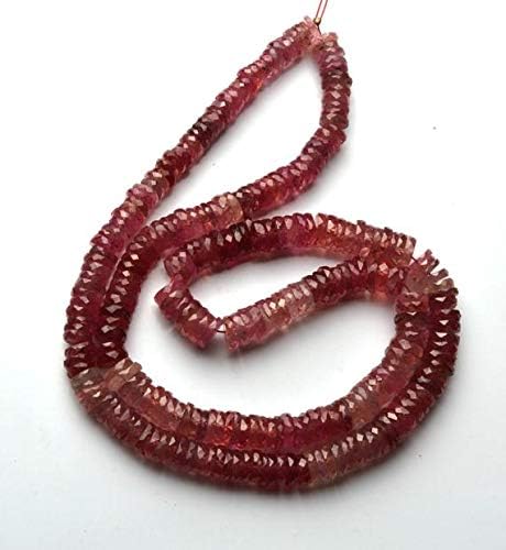 1 Strand Natural 15.5 inch Stands Extremely Super Finest, AAA Genuine Pink Sapphire Micro Faceted Wheel Cut Beads 4 to 5 MM Code-HIGH-22811