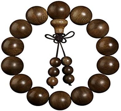 GLW 15.7mm Indonesia Tarakan Mala Meditation Wild Agarwood Prayer Beads #4785