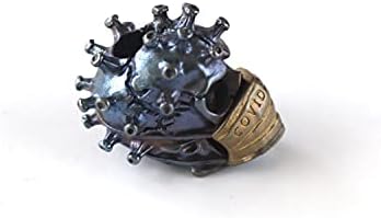 Retro Brass Infection skull EDC Beads Keychain DIY Paracord Beads