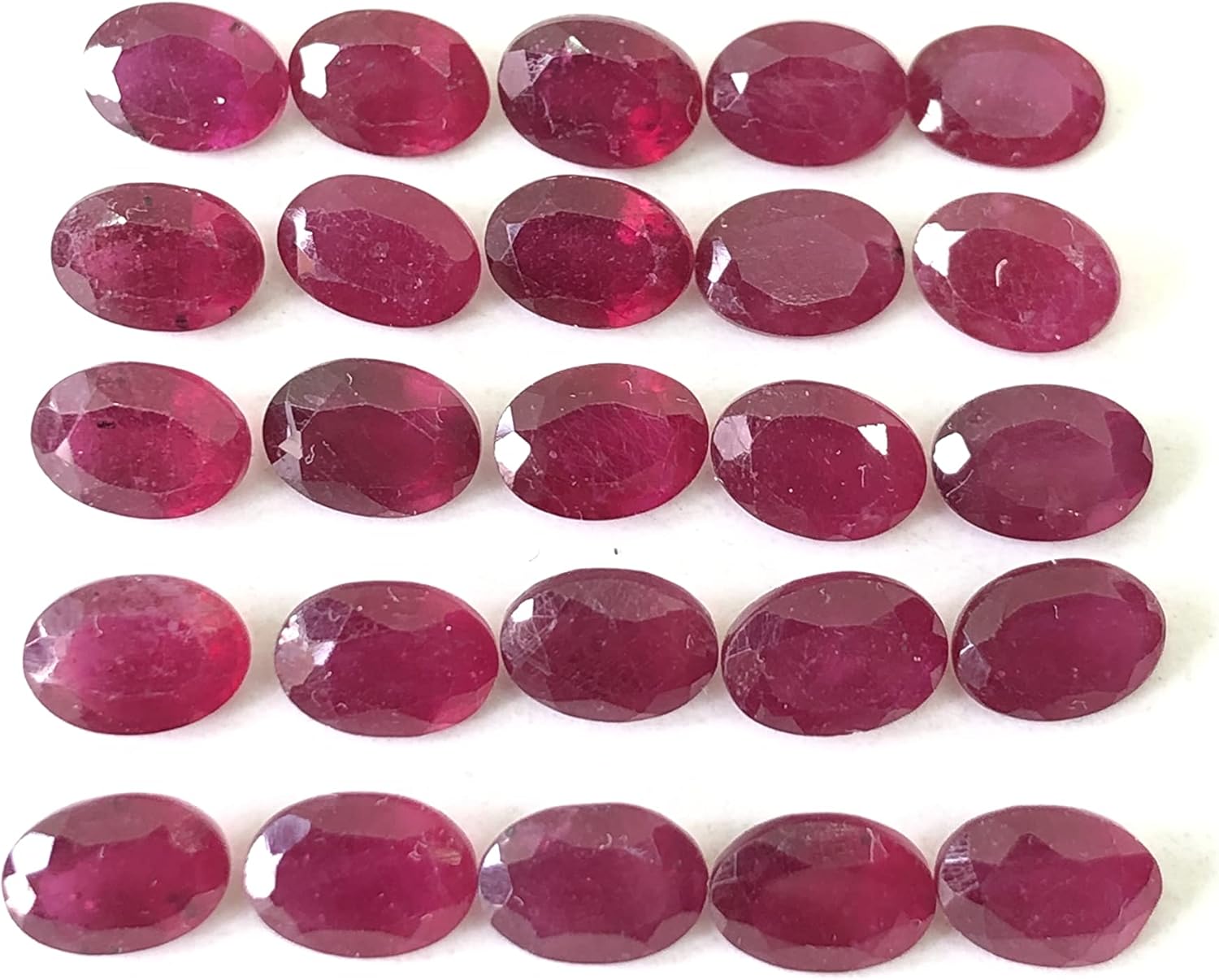 Red Ruby Oval Shape Cut Faceted Loose Gemstone Size 4x3 mm, 5x3 mm, 5x4 mm, 6x4 mm, 7x5 mm, 8x6 mm, 9x7 mm, 10x8 mm, 11x9 mm & 12x10 mm Medium Quality All Matching Stones Perfect For Making Jewelry, Price For 1 Piece