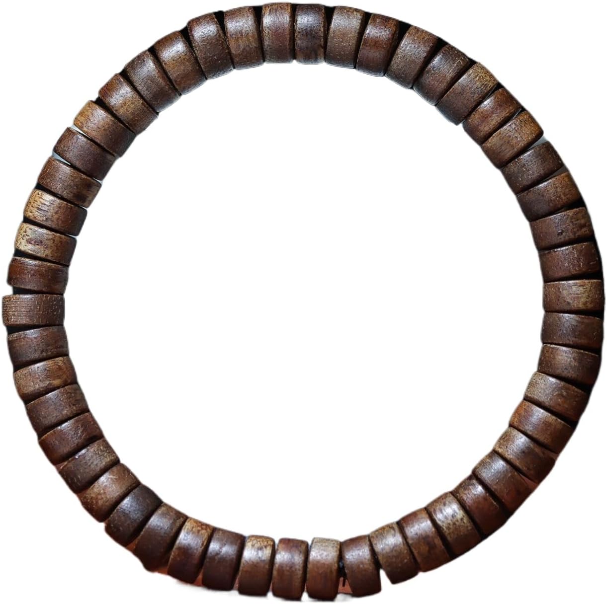 Vietnam Nha Trang White Agarwood Abalone Beads, 7mm Single Strand, Delicate Honey Aroma with Cooling Notes