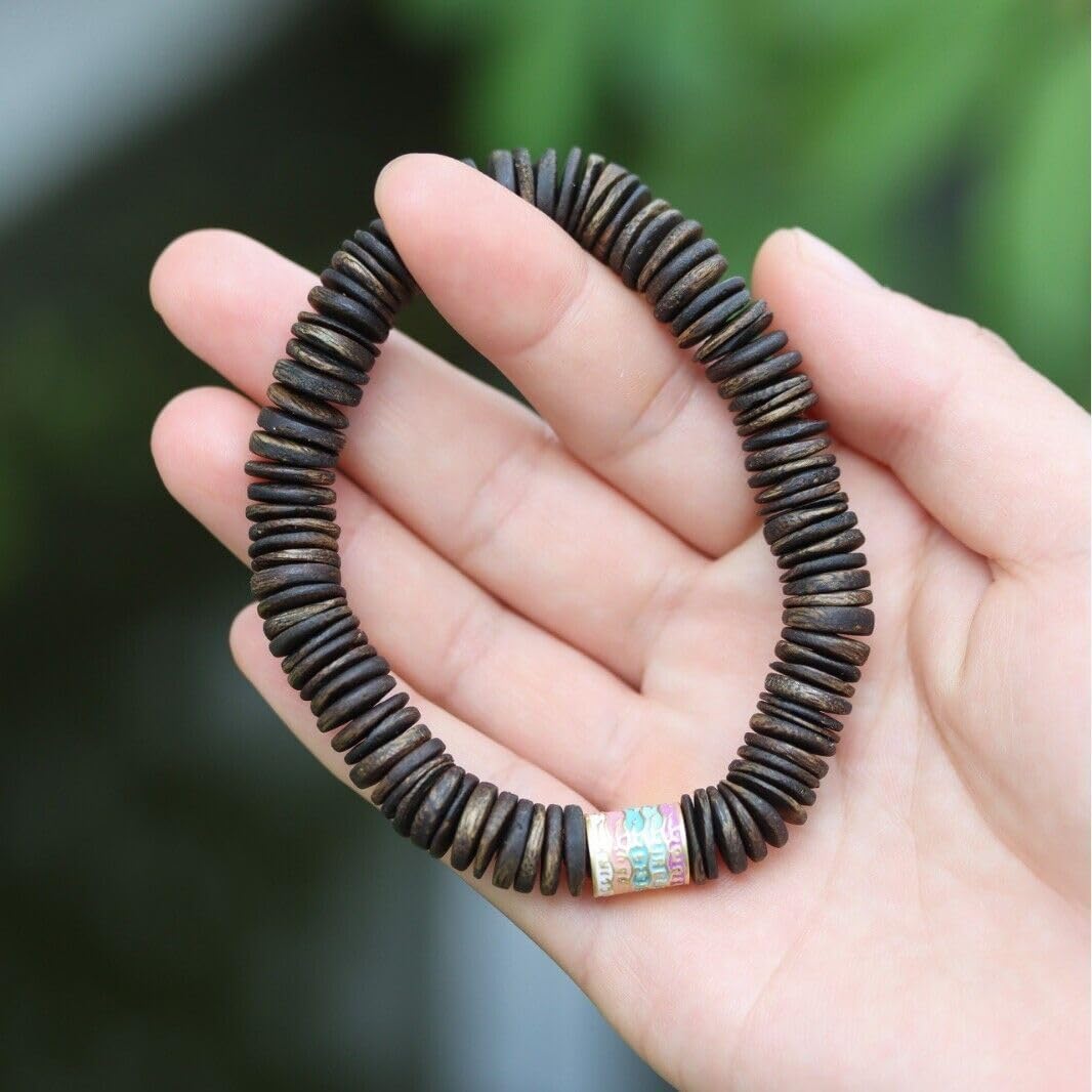 Agarwood Hainan Yingge Green Chess Agarwood Flake Bead Strand Buddha Bead Rosary Bead