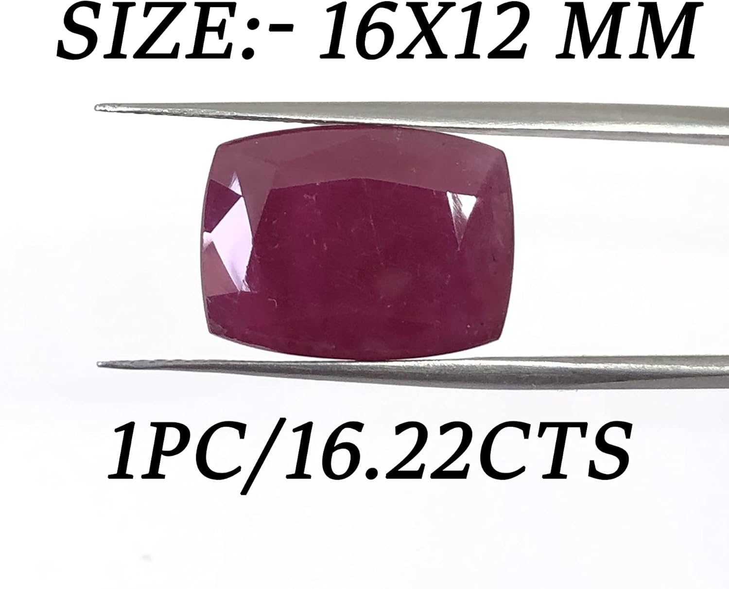 16.22 Ct Deep Red Ruby Cushion Shape Size 16x12 mm Cut Faceted Attractive High Quality Fine Loose Gemstone Best For Making Pendant Jewelry