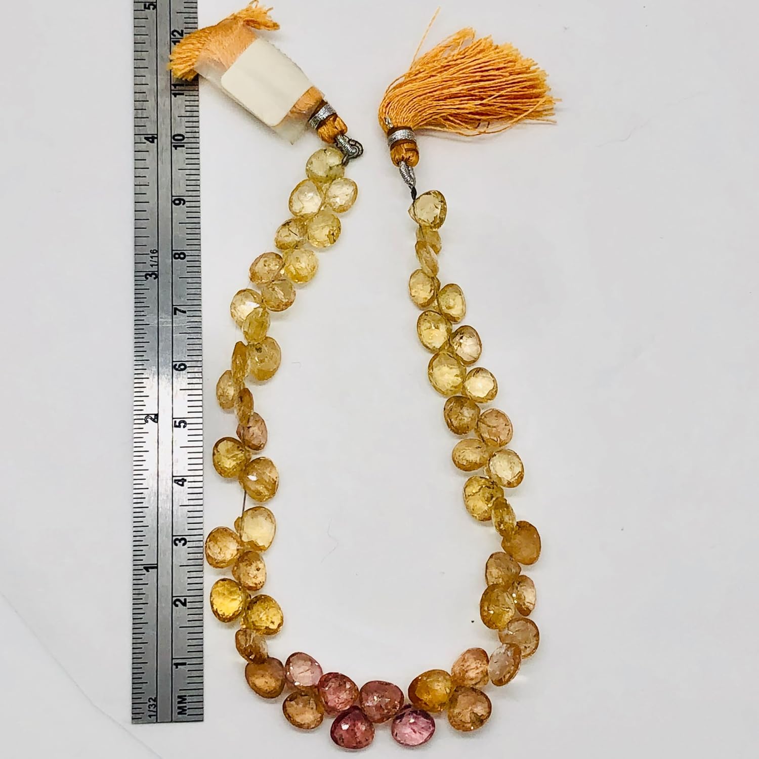 84cts Natural Imperial Topaz Faceted Bead Strand 110220 for Jewelry Making