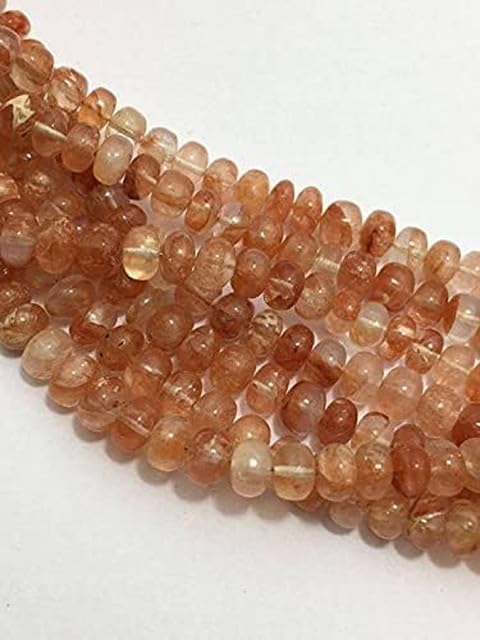 Natural Strawberry Quartz Smooth Rondelle Beads, 7mm to 8mm, 8 inches Semiprecious Stone Beads lot of 10 Strands CHIK-STRD-96424