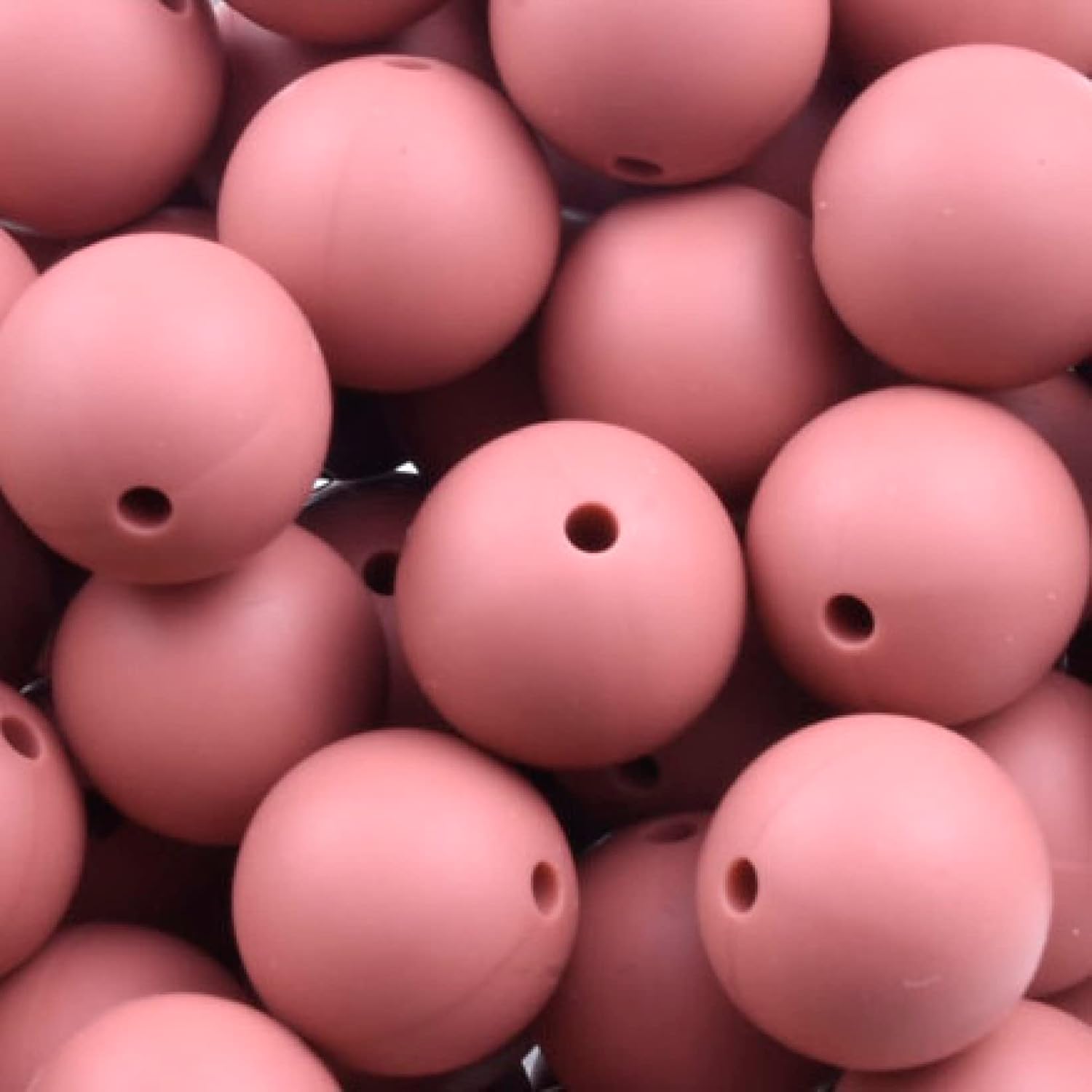 Silicone Beads Bulk Variety for Keychain Making 19mm 15mm Maroon Round Silicone Beads DIY Necklace Bracelet Beads Set for Crafts Bracelet Jewelry 10 Pieces (Round Dia 9 mm)