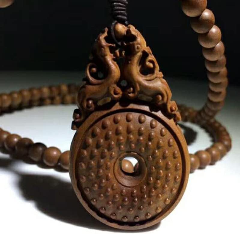 Mascot Wooden Crafts Wood Carving Art Wood Decoration Artwork 老山檀香手串貔貅扣108颗 文玩念珠男女檀木 佛珠手链(DIY沉水6MM老山)