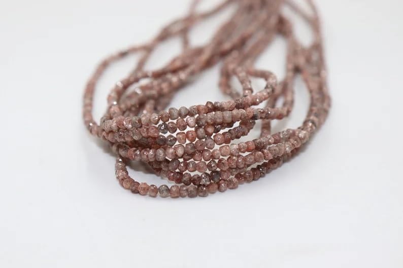 AAA Quality Natural Pink Diamond Uncut Beads 3.5mm Pink Rough Diamond Bead Pink Diamond Chip for Jewelry Making Crafts