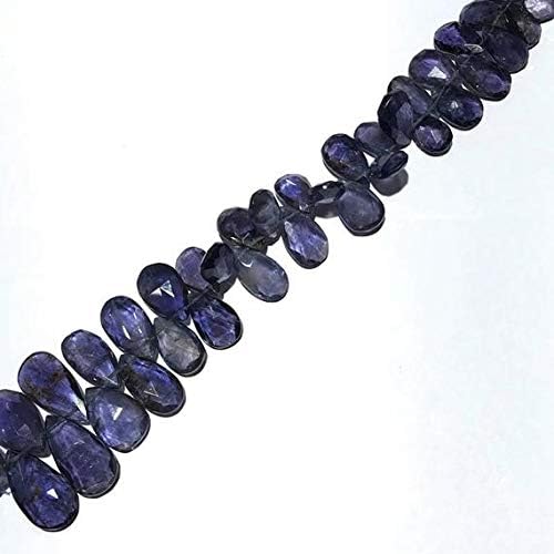 Iolite Faceted Almond Pear Beads,Iolite pear Beads,AAA Quality Iolite Faceted Almond pear Beads,Iolite Almond pear Beadsbriolettes10-21mm 8