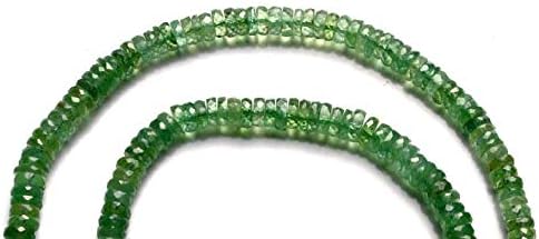 Natural Rare Gemstone Nepal Mint Green Color Kyanite 5 to 6.5MM Faceted Heishi Beads 16