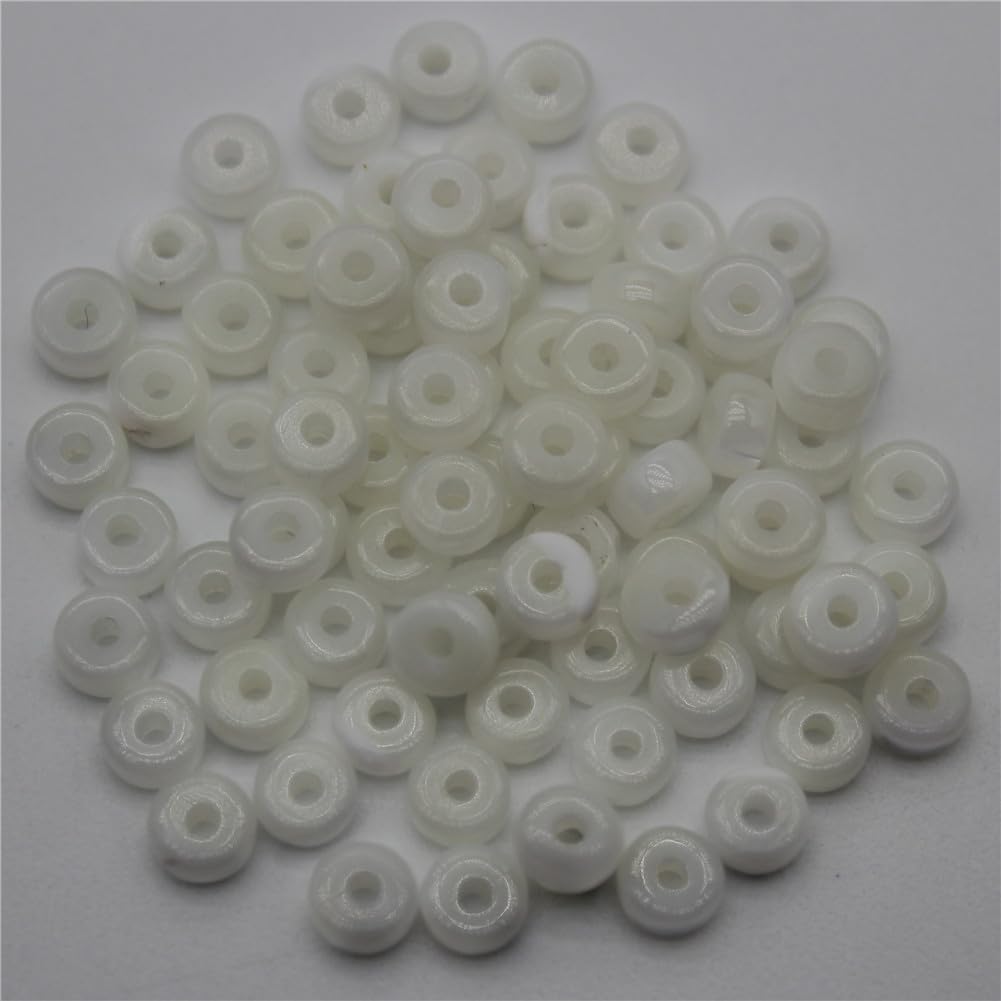 Natural Seawater Shell Beads Mop Horseshoe Snail Loose Spacer Buckle Chamfer Beads for Jewelry Making 2X3mm 100pcs1 50 Bags