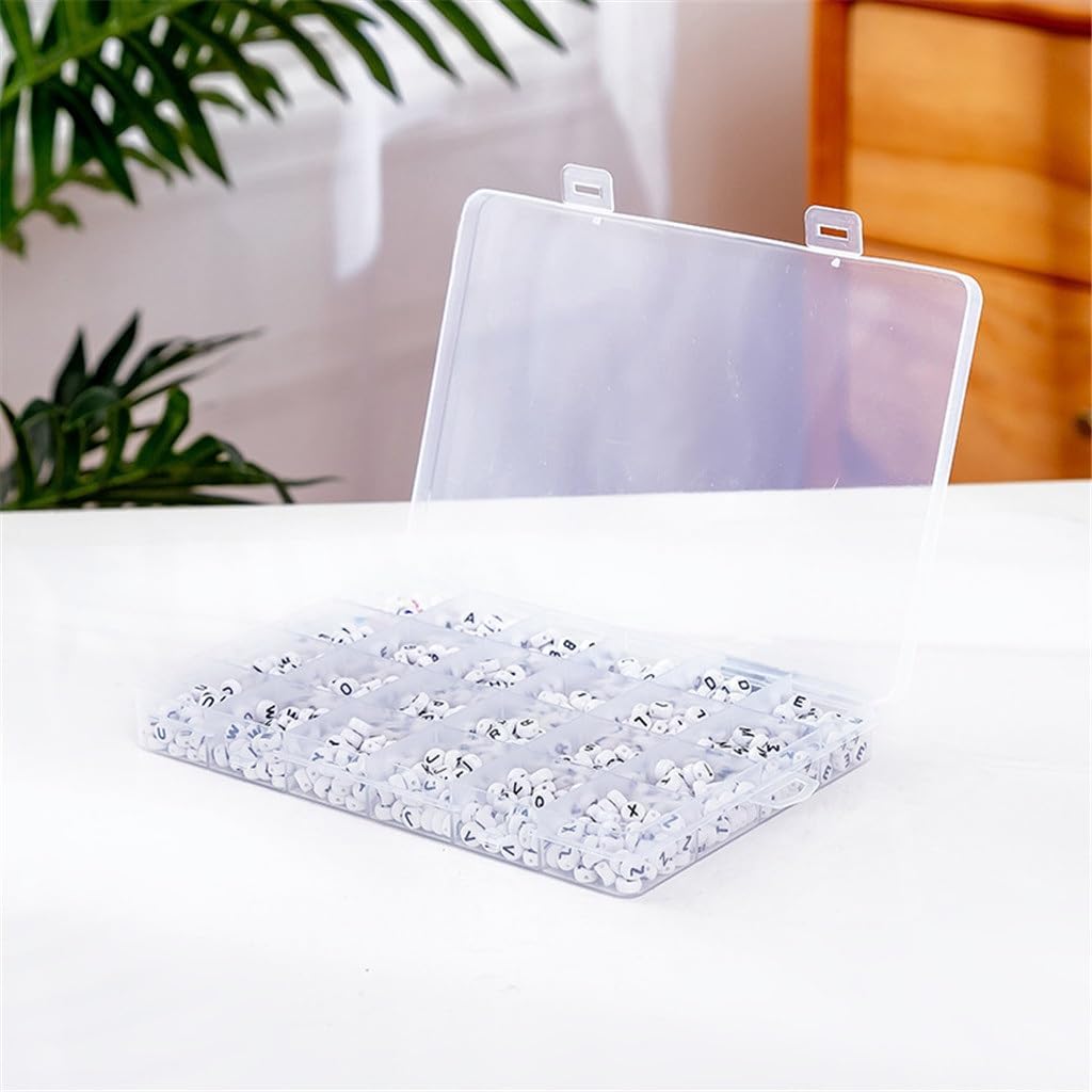 24 Grid 28 Glass Beaded Letter Bead Bracelet DIY Handmade Loose Material Jewelry Accessories Set