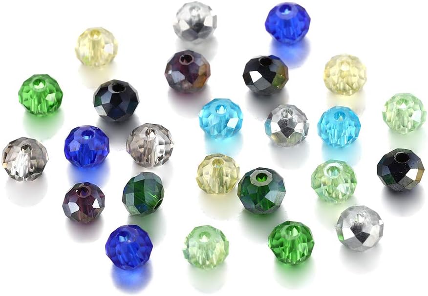70-300pcs 3/4/6/8mm Translucent Czech Crystal Glass Bead Faceted Colorful Spacer Bead for DIY Bracelet Jewelry Making Supplies (Camel, 4mm x 200pcs)