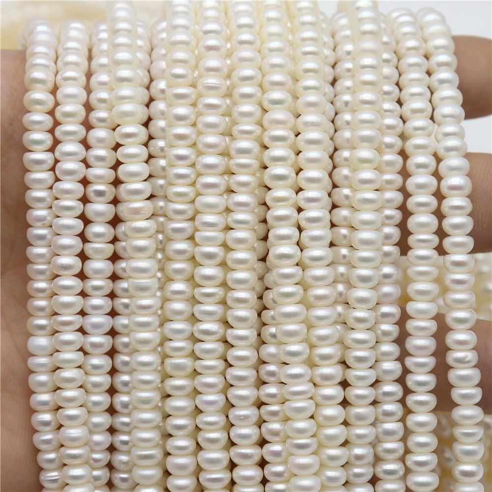 9Mm-10Mm Natural Freshwater Pearls Beads Rice-Shaped Circular Flat-Shape Irregular Beads for Jewelry Making Shape 3 100 Pieces