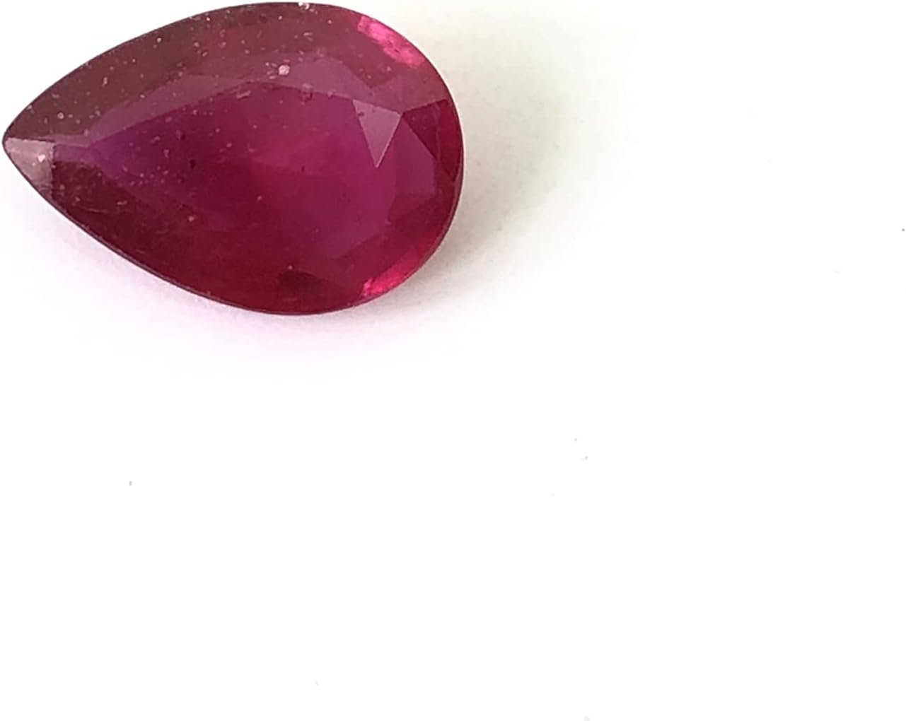 5.46 Ct Ruby Pear Shape Size 14x10 mm Cut Faceted Attractive High Quality Fine Loose Gemstone Best For Making Pendant/Necklace Jewelry - Clean Surface Ruby