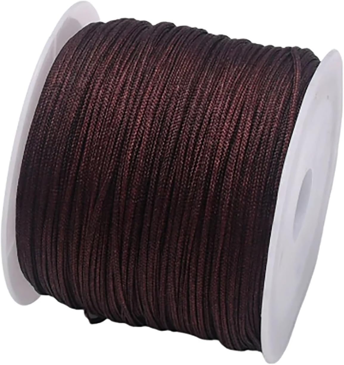 Nylon String 100M*100PCS 0.8mm Crafts Nylon Cord for Jewelry Making Beading Braided Satin String for Bracelets Rattail Trim Chinese Knot(Coffee)
