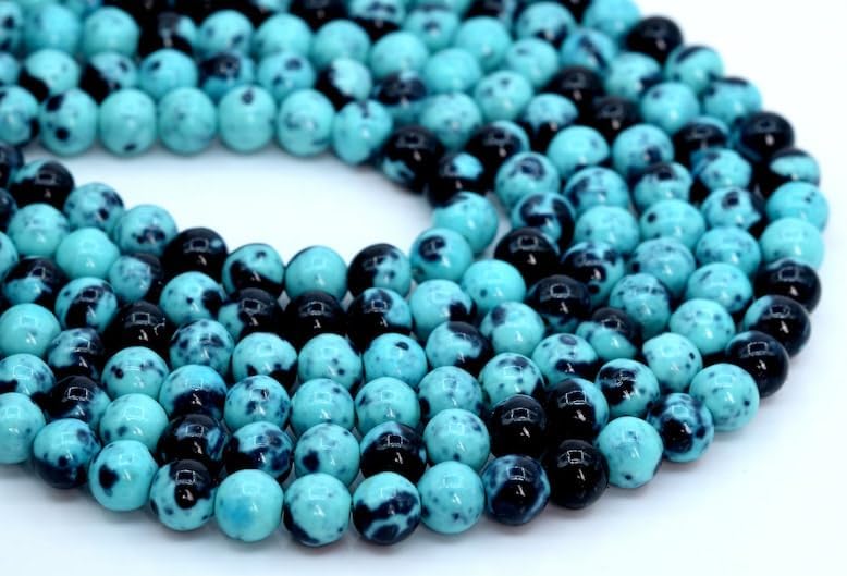 13 inch Strand of Natural gem Jade, 5-7mm Round Smooth Beads for DIY Jewelry Making. | Beads_04958