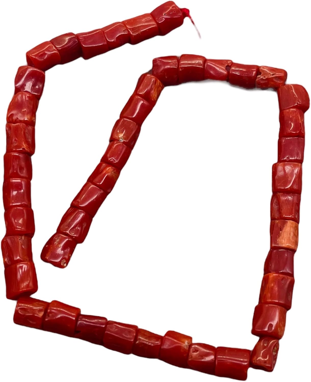 Generic Natural AAA Red Coral Branch Bead Strand | 4x6mm | 44 Beads |