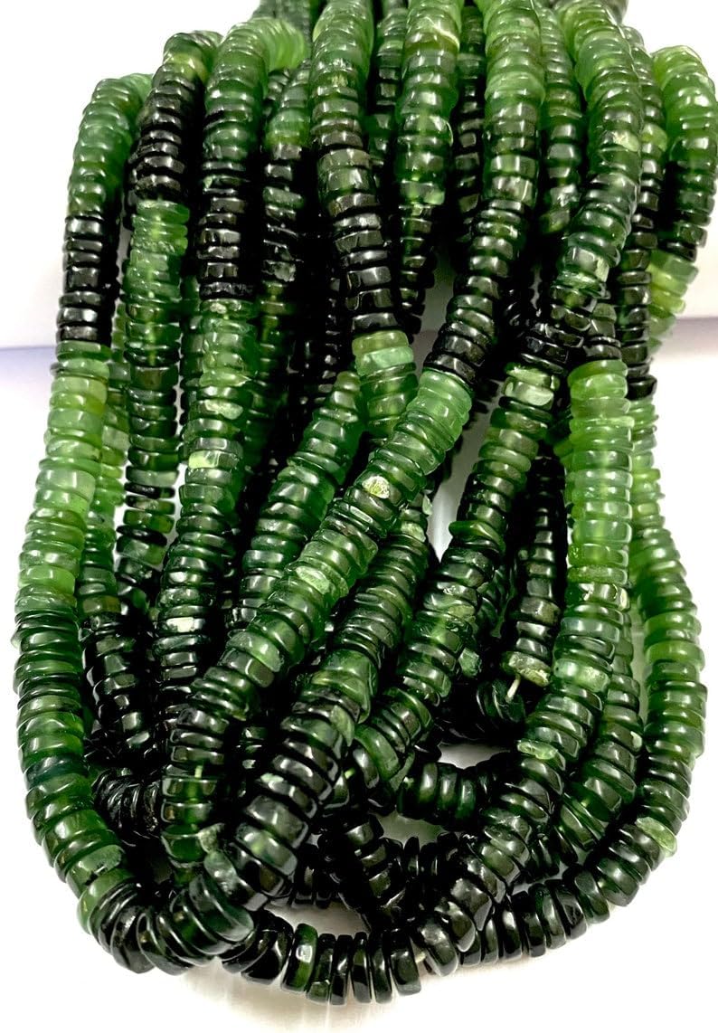 Natural Vesuvianite tyre soomth Beads 6x7mm 16 inch Long String Jewelry Making Gemstone Beads for Necklace Bracelet