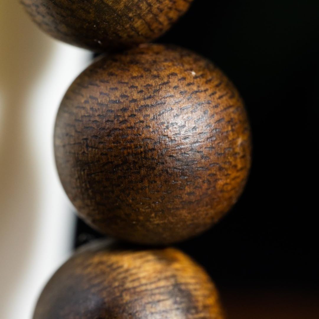 Natural Wild Fusen Red Earth Agarwood Aquilaria Hand-Stranded Beads Single Strand 12mm*17 Beads Honey-Sweet Cool Aroma Sinking Grade