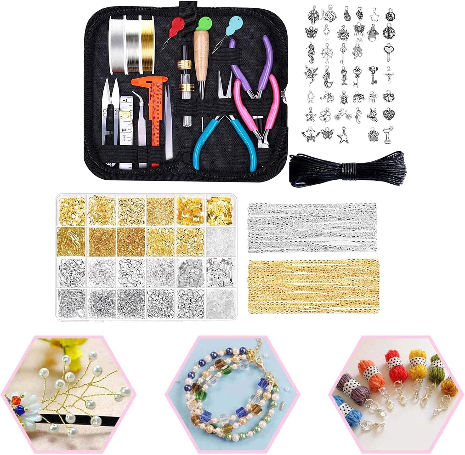 Jewelry Making Kit Craft Jewelry Wires Jewelry Findings Beading for Charm Necklace