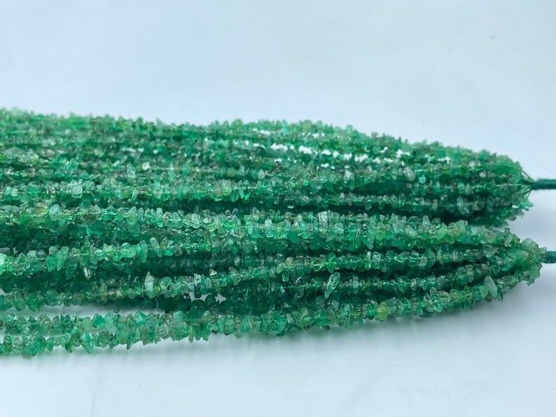 AAA+ Natural Zambian Emerald Rough Uncut Beads 3-3.5 mm Raw Beads Emerald Beads Uncut Emerald Chips Beads Emerald Rough Beads