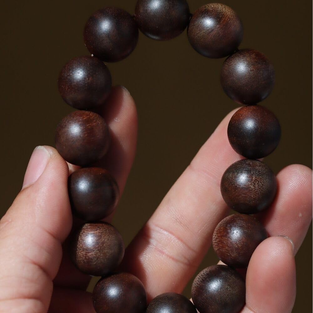Agarwood 16mm x 14pcs Old Material Fusen Red Earth Agarwood Skewers Buddha Beads Rosary
