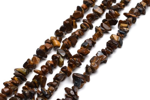 Natural Tiger Eye Chip Beads 32” Jewelry Making 50 Strand CHIK-STRD-87894