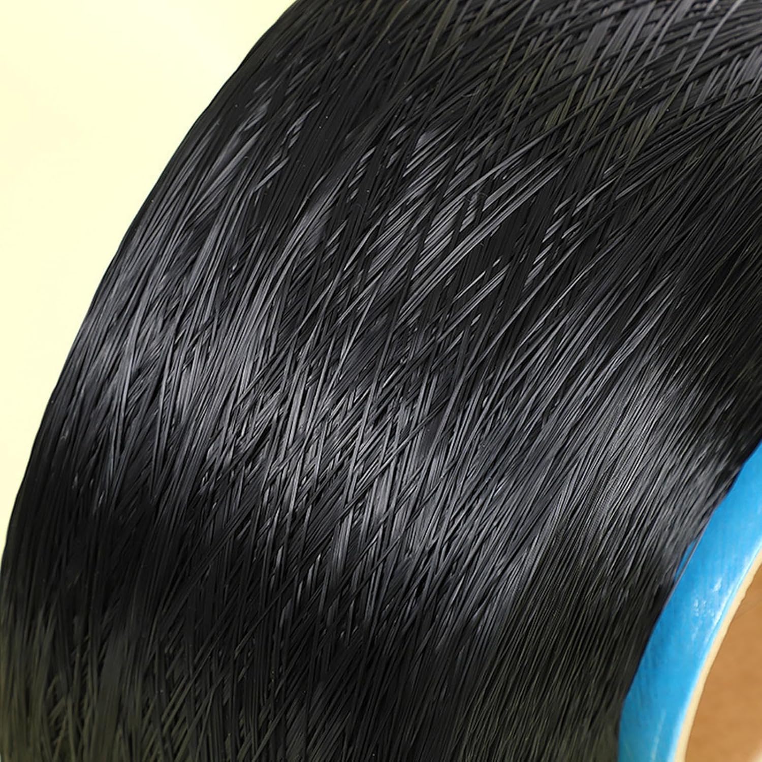 Elastic String Bead Cord, Large Roll Black Flat Stretch Bracelet String for Clay Beads Beading, 0.4mm 7000m