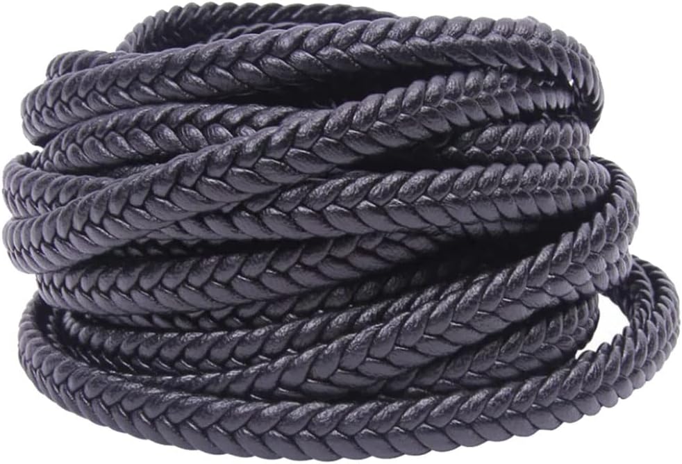 8mm Leather Cord String DIY Necklace Bracelet Making Finding Black Brown Braided PU Rope Jewelry Accessories, 1pcs (Color :, Size 100m)(Brown,100m)