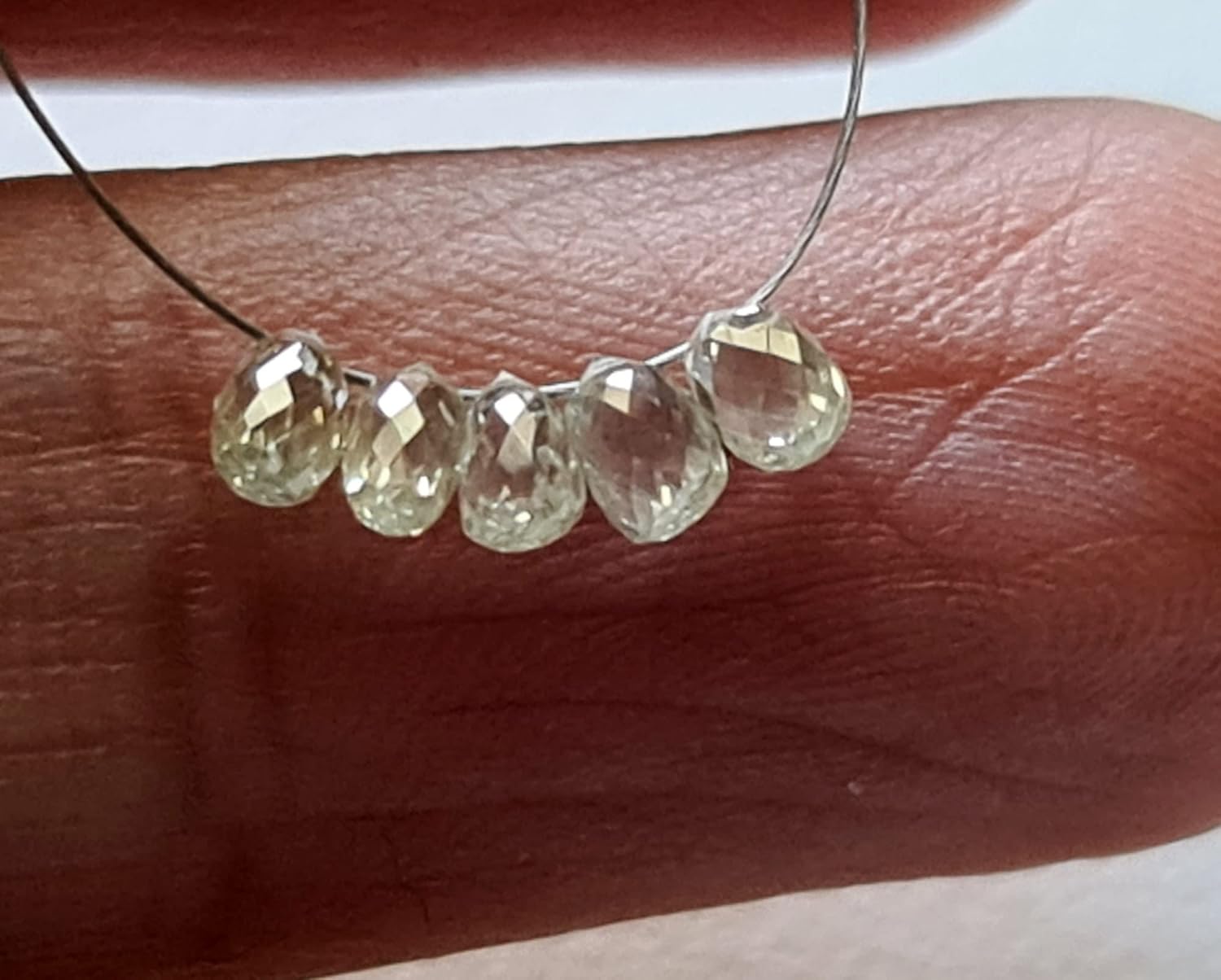 Gray Brown Yellow Multi Color Diamond Tear Drop Beads, 2x2.5 mm - 3.5x4.2 mm Natural Sparkling Diamond Briolette for Jewelry (10 Pcs to 40 Pcs) - APKJ6