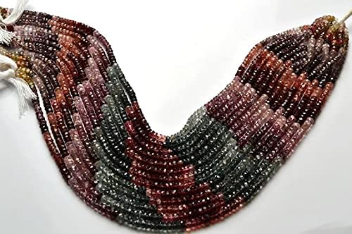 BEADS GEMSTONE 1 Strand Natural 13.5 Inches super Multi Spinel Beads Micro Faceted Rondelle Shape Beads 3.5 to 4 MM Code-HIGH-22255