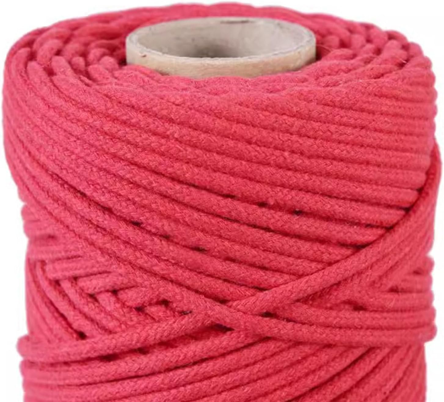 Cotton String Ball, Elastic cord, thread beading string,Macrame Cord 4mm x 100m,4 Rolls,Natural Cotton Rope Thick Craft String Rope,36 Colors,Soft Macrame Rope Cotton Cord for Wall Hanging,Home Decora