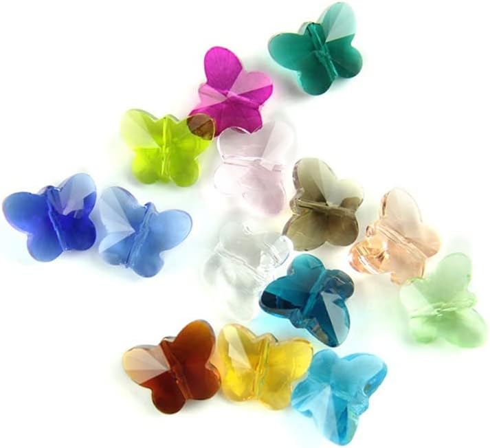 Hanging Crystals Prisms 1000pcs Crystal Beads Crystal Beads 14mm for Craft Charm for Accessories Hangings Crystals for Decoration(Clear)