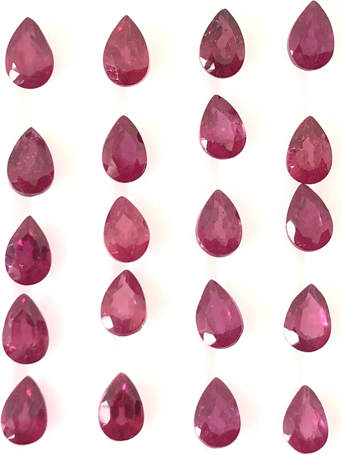 Luster Ruby Pear Shape Cut Faceted Loose Gemstone Size 4x3 mm, 5x3 mm, 5x4 mm, 6x4 mm, 7x5 mm, 8x6 mm, 9x7 mm, 10x8 mm, 11x9 mm & 12x10 mm All Matching Ruby At Wholesale Price- Best Selling item of shop, Price For 1 Piece