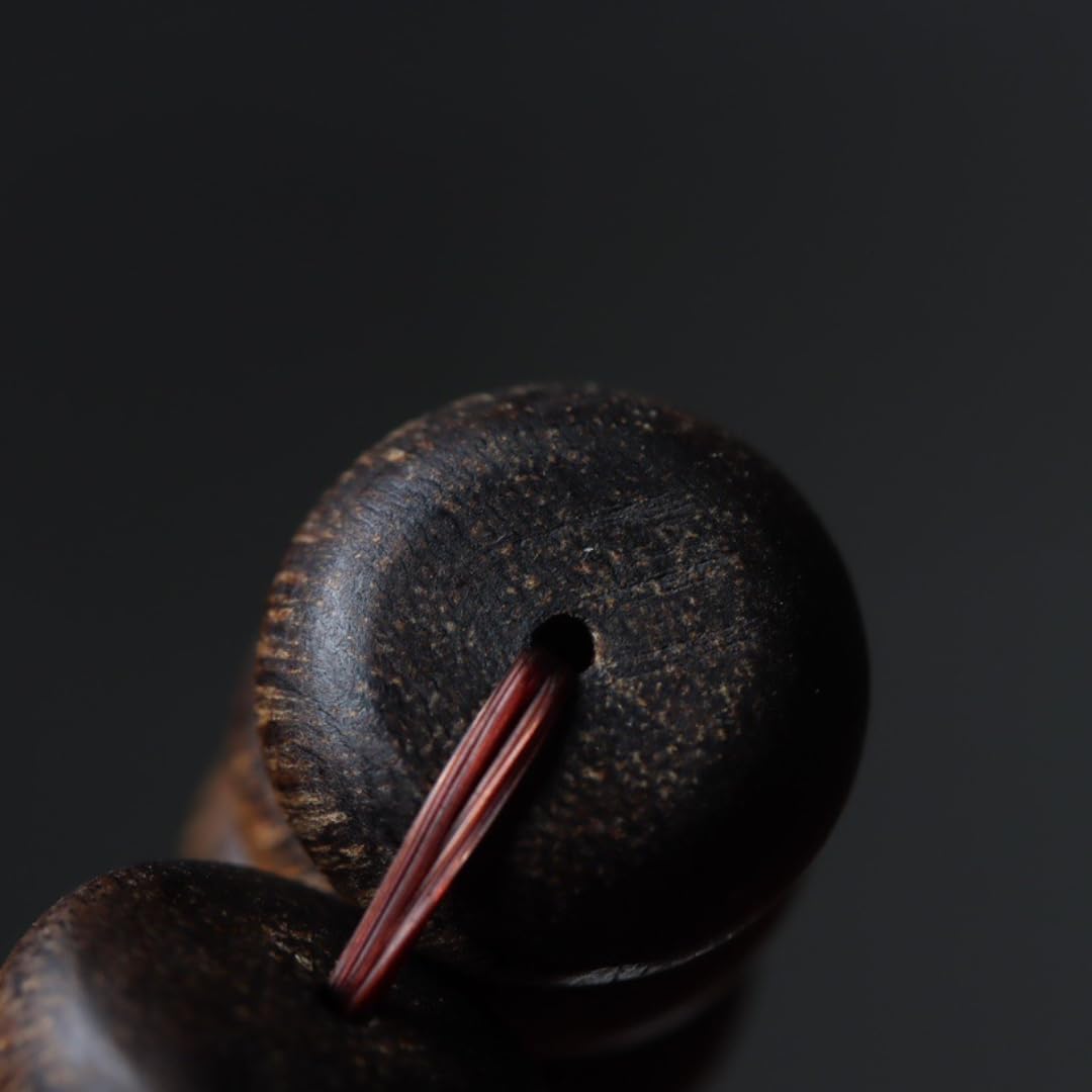 Brunei Agarwood Flat-Bead Single-Strand Matured Knot Old-Growth Honey-Knot Prayer Beads, Water-Sinking Grade