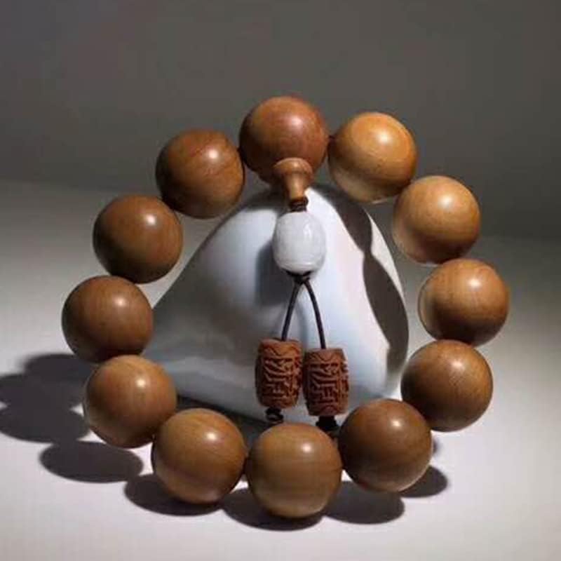 Mascot Wooden Crafts Wood Carving Art Wood Decoration Artwork 印度老山檀香手串富甲天下文玩手串 念珠男女檀木佛珠手链(DIY不沉水20MM老山)