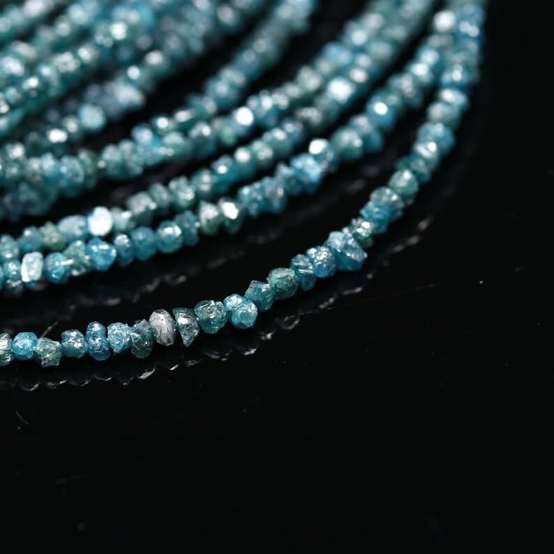 Blue Diamond Uncut Beads 2-3mm Conflict Free Diamond Fancy Shape Raw Beads DIY Jewerllery Making