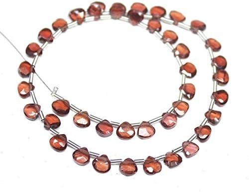 1 strand mozambique garnet heart drop faceted 8'' long strand gemstone beads, jewelry supplies for jewelry making, bulk beads, for meditation jewellery gemstone 4mm