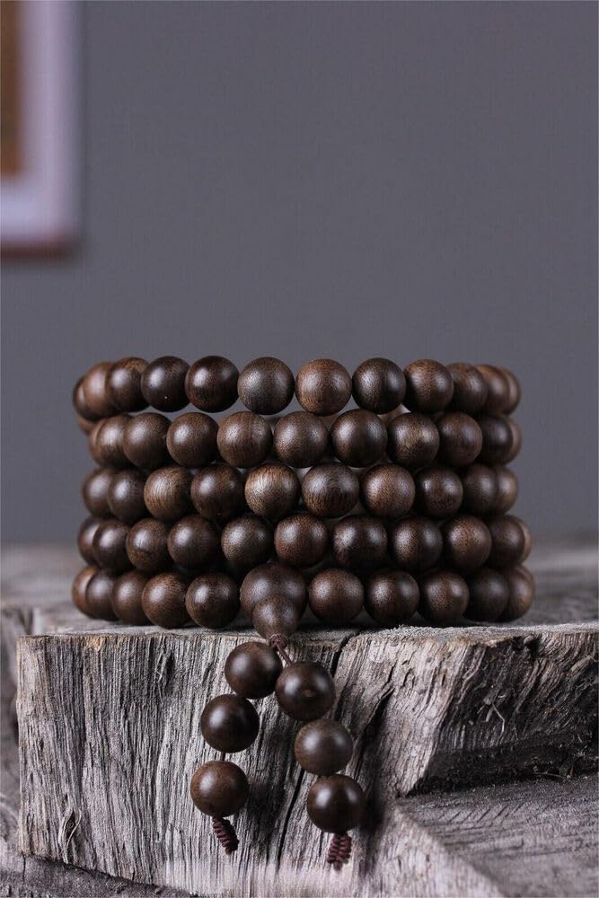 Agarwood 10mm*108 Kalimantan Brunei agarwood Bracelet Rosary agarwood Beads agarwood #108
